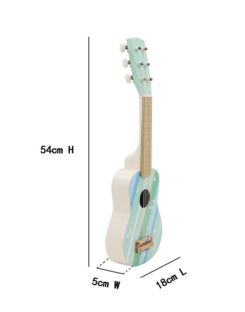 Calm & Breezy Wooden Guitar- Misty Aqua