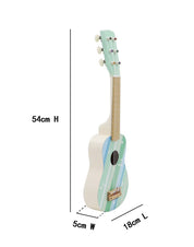 Calm & Breezy Wooden Guitar- Misty Aqua