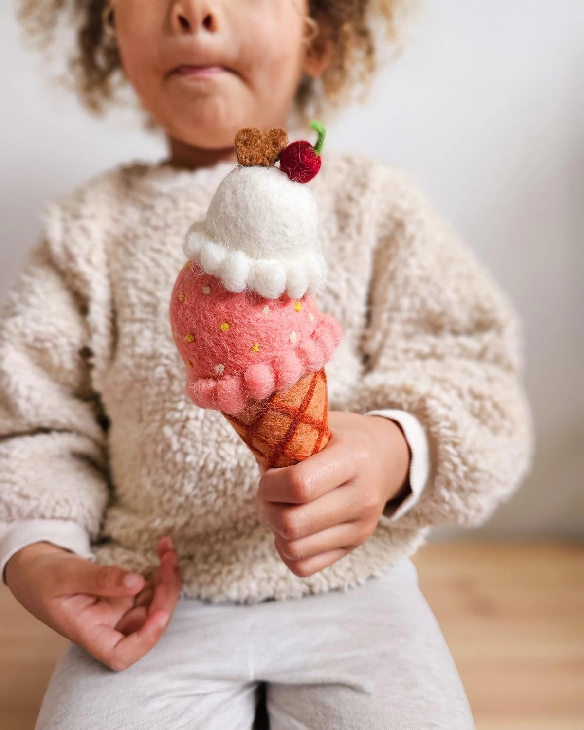 Felt Neapolitan (Harlequin) Ice Cream