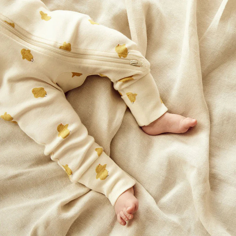 Little Chick Organic Zipsuit with Feet