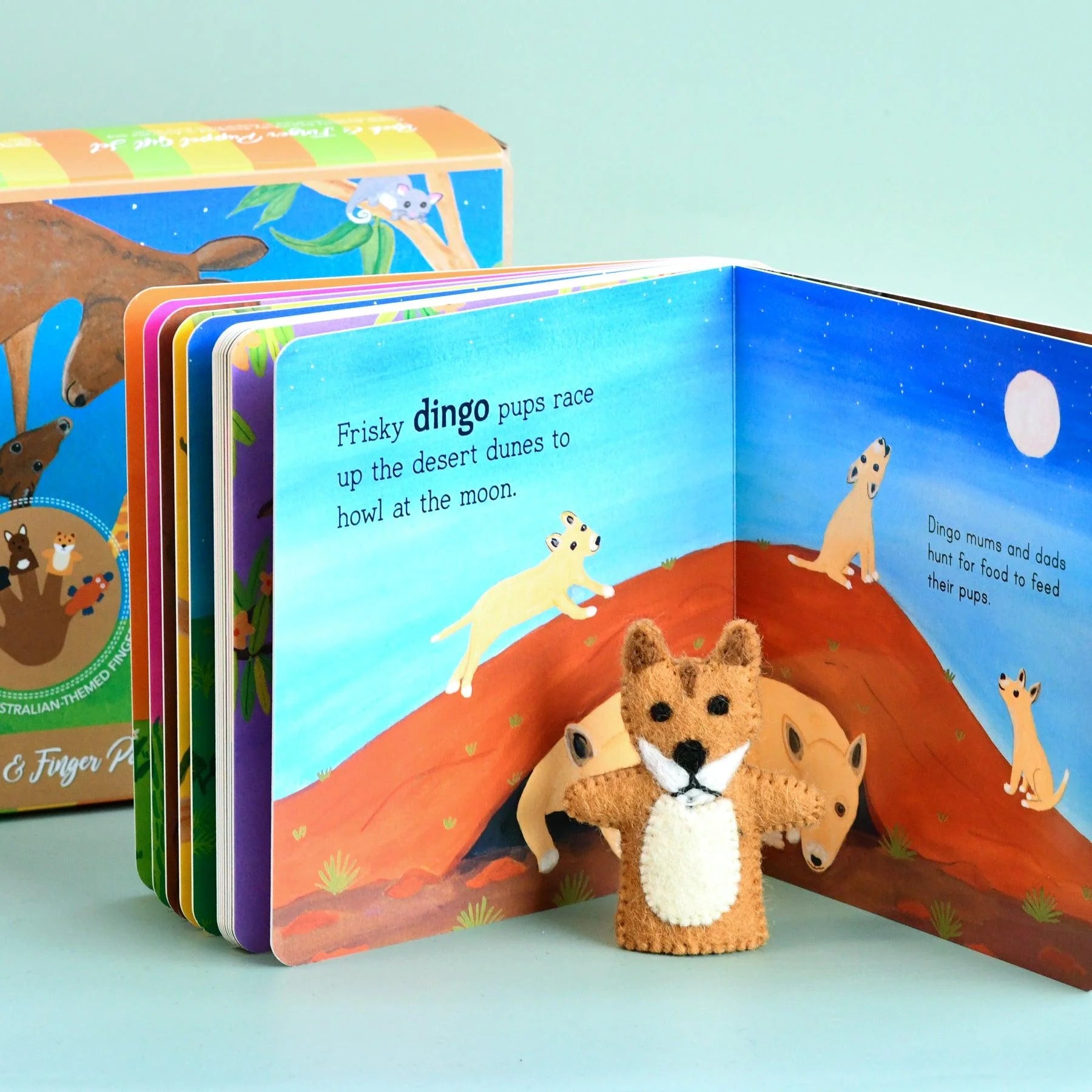 Australian Baby Animals by Frané Lessac - Book & Finger Puppet Set