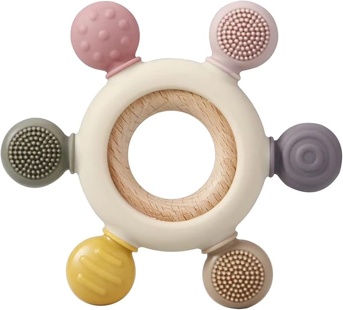 Multi-Surface Teething Wheel - Rose