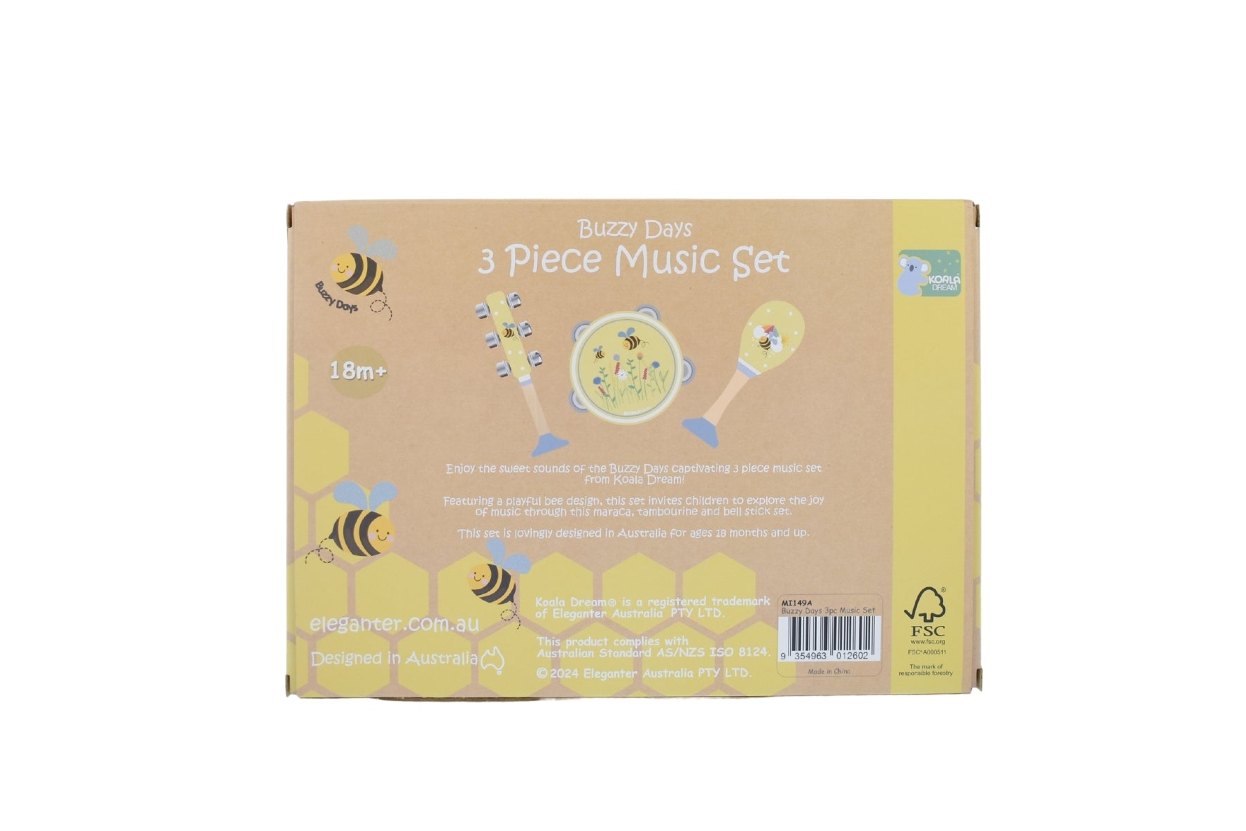 Buzzy Days Bee 3pc Musical Set