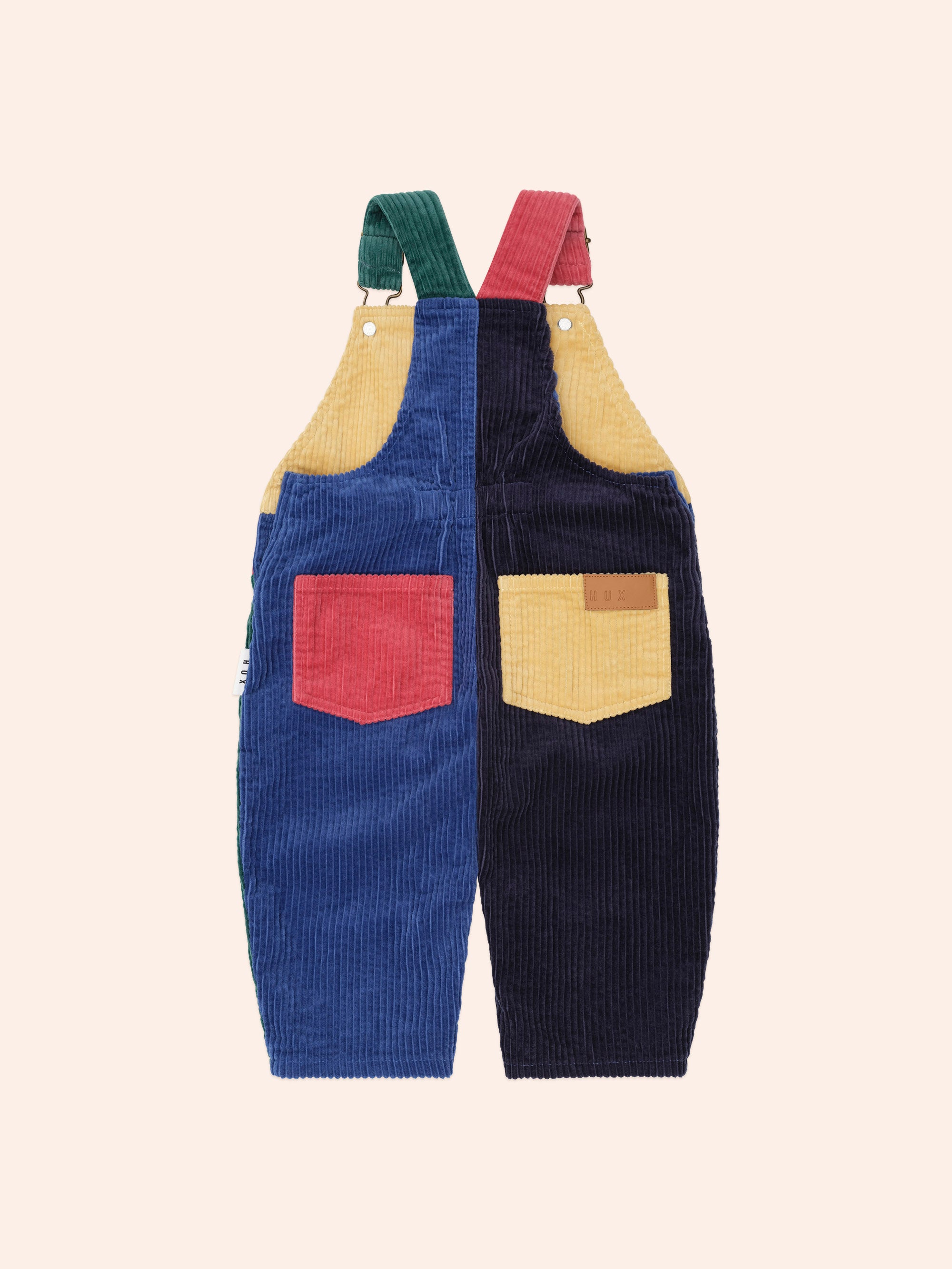 Colour Block Cord Overalls