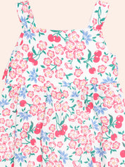 Tropical Floral Tie Romper
