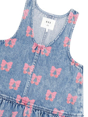 Dreamy Denim Cherry Pinafore
