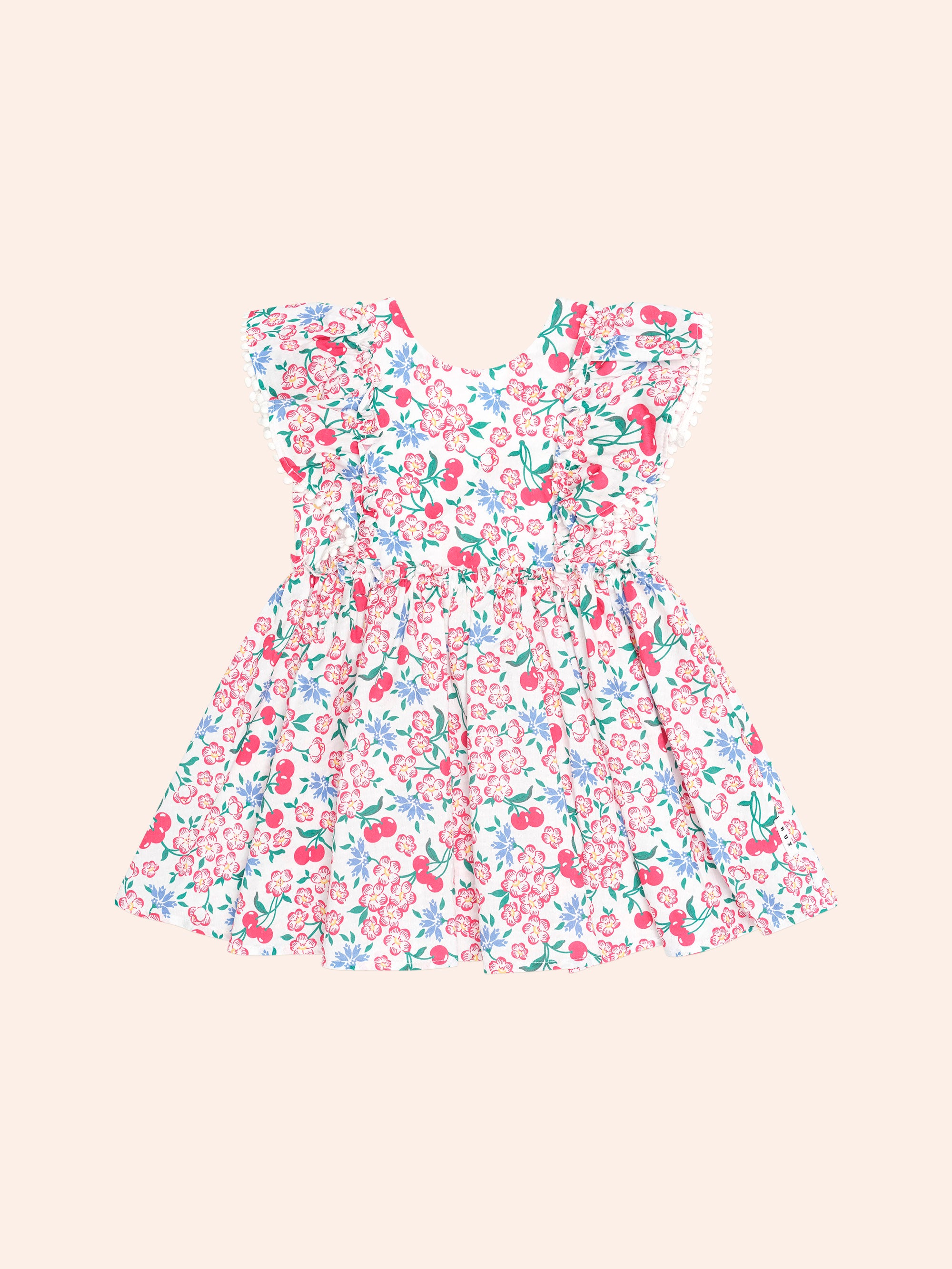 Tropical Floral Bow Back Dress