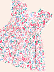 Tropical Floral Bow Back Dress