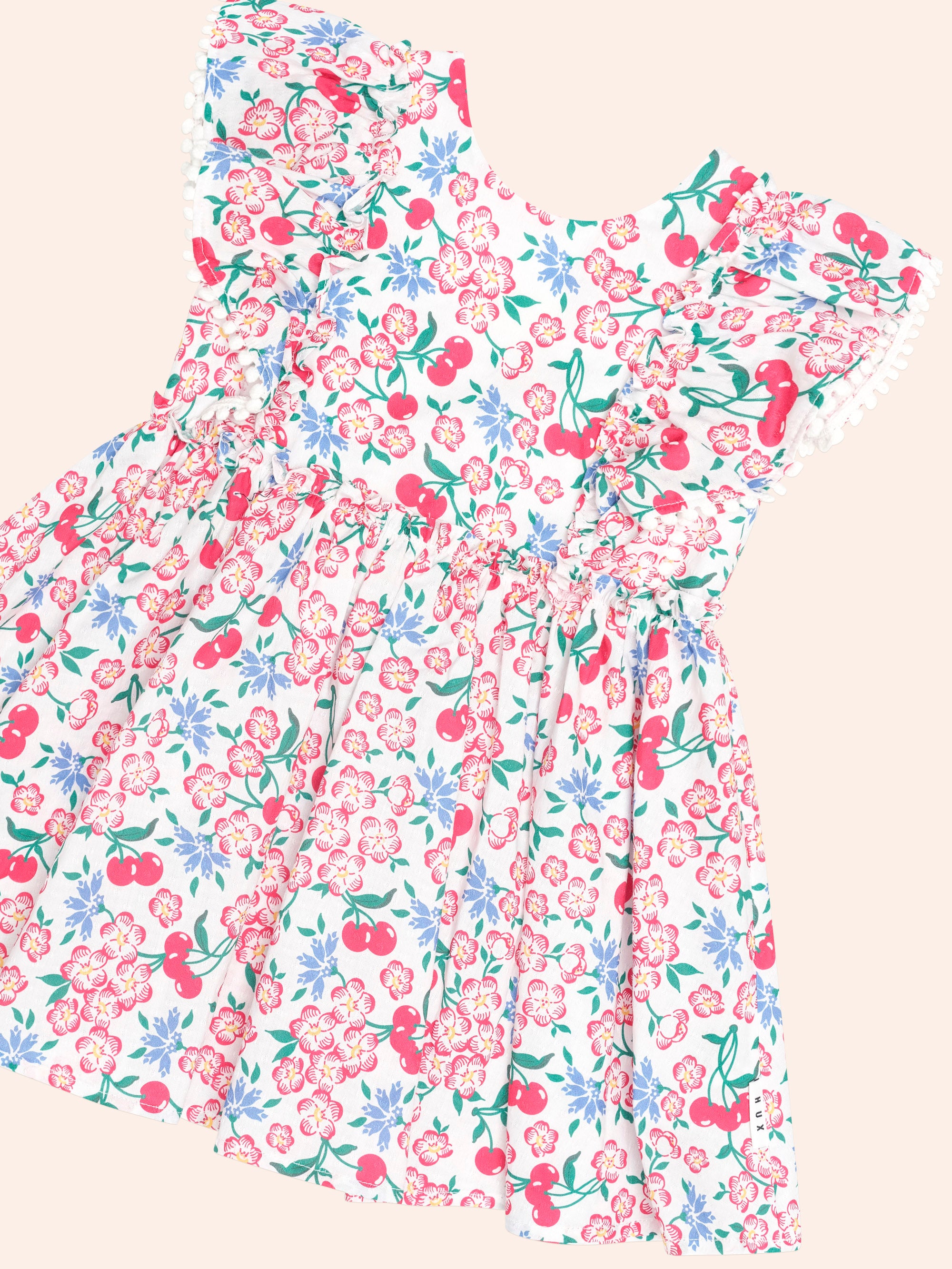 Tropical Floral Bow Back Dress