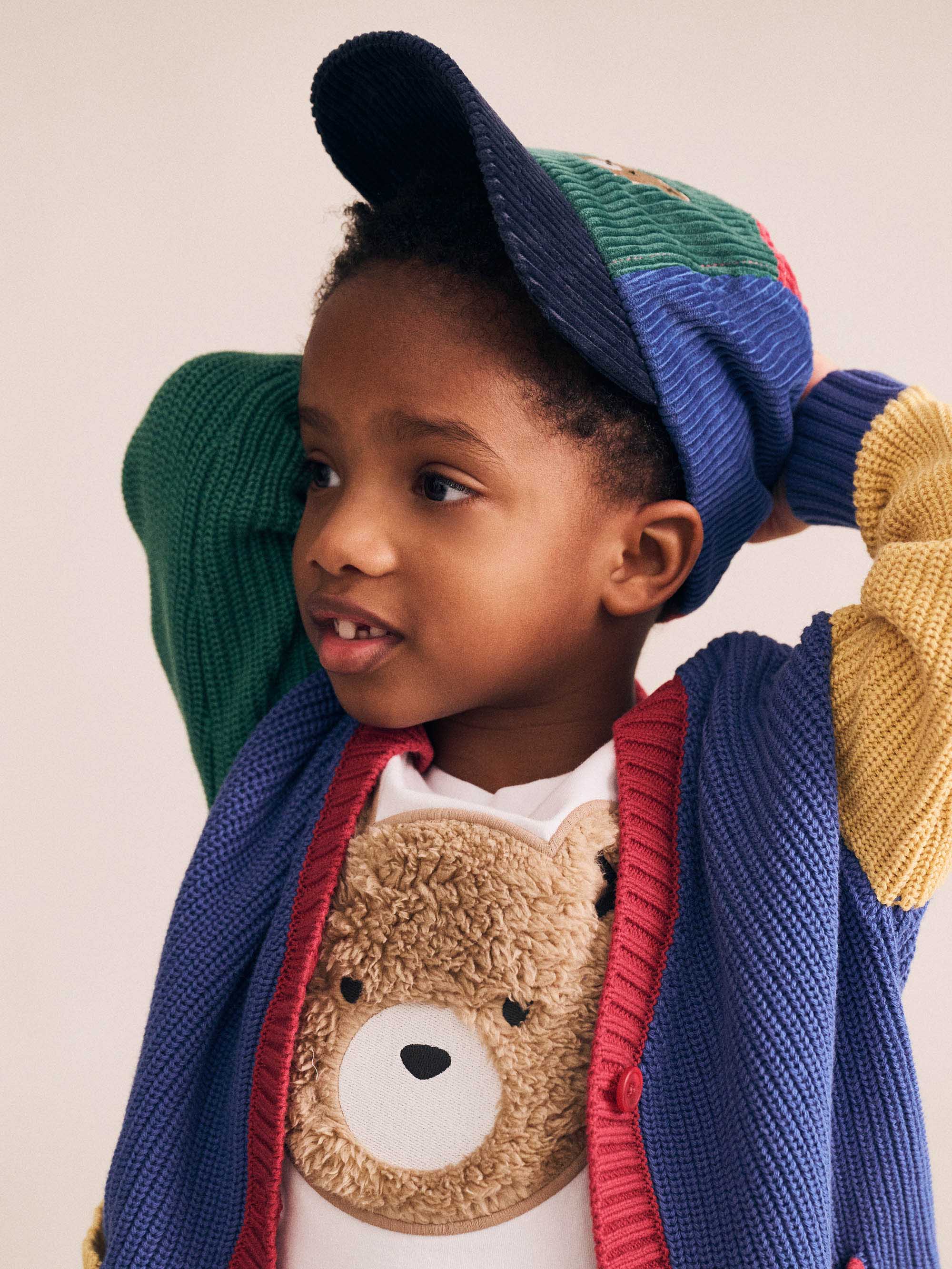 Colour Block Cord Panel Cap
