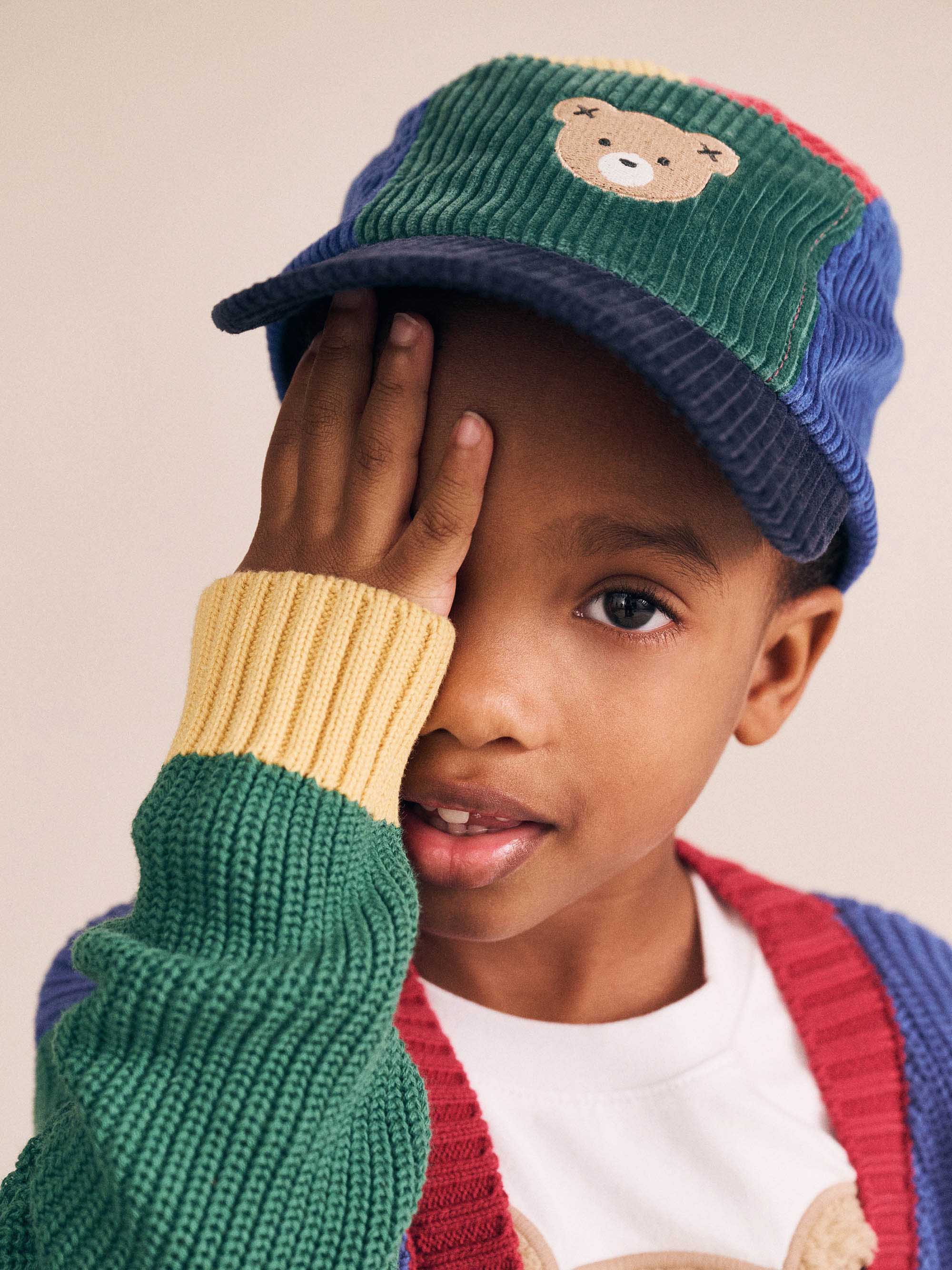 Colour Block Cord Panel Cap