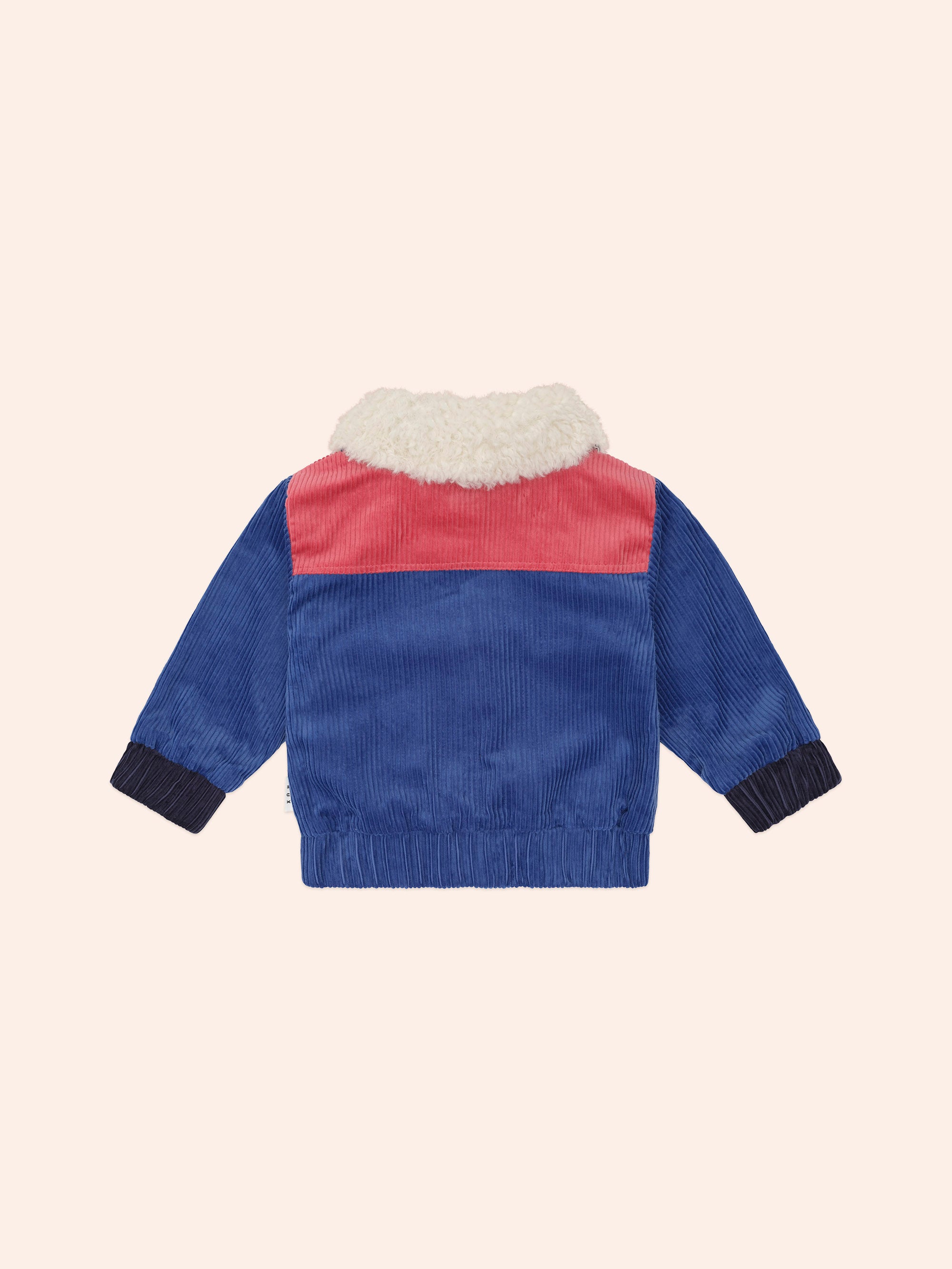 Colour Block Blue Boys Cord Jacket