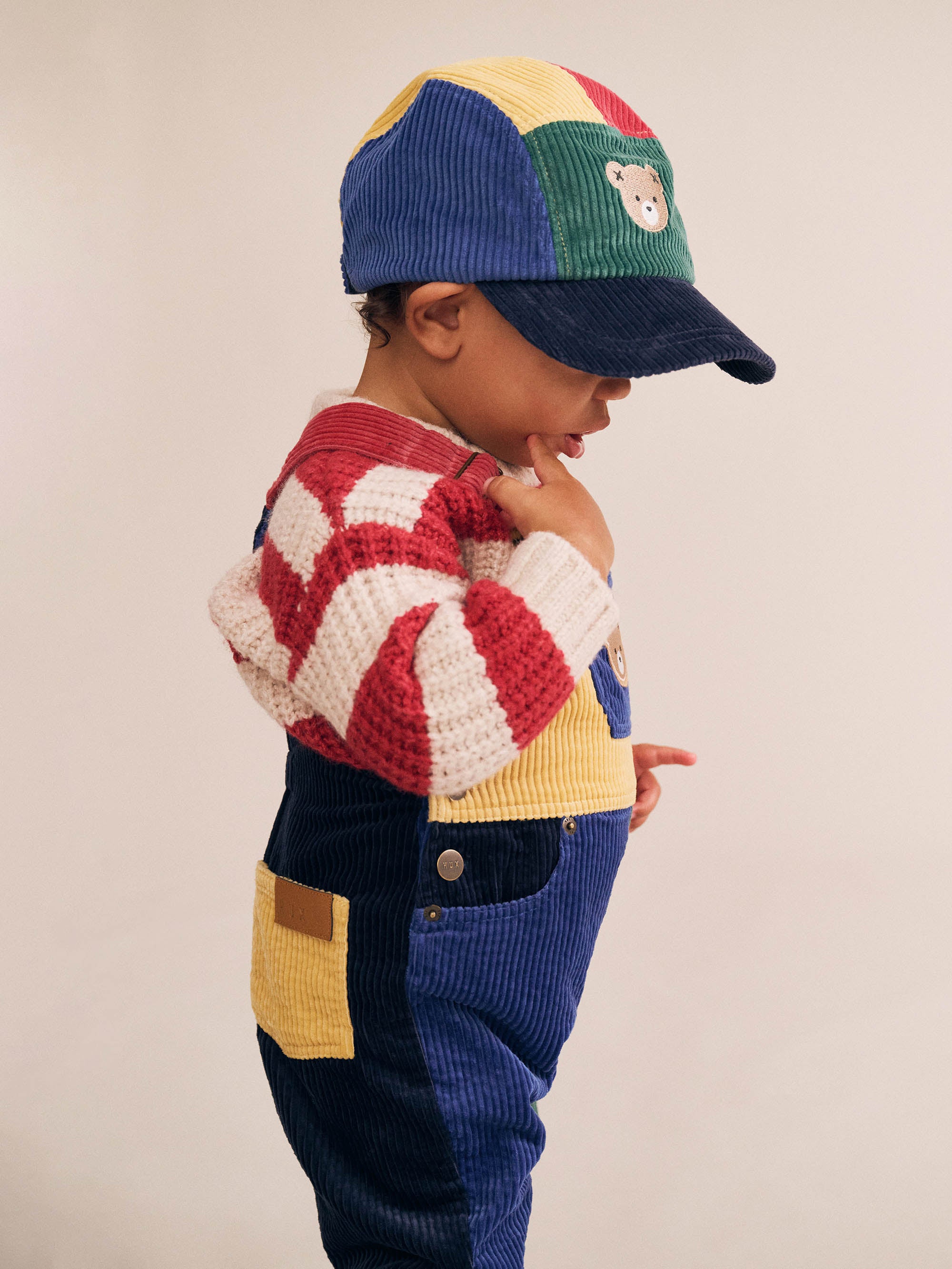 Colour Block Cord Panel Cap