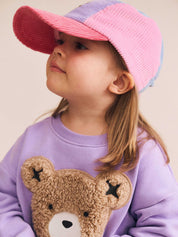 Pink Colour Block Cord Panel Cap