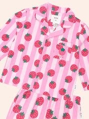 Strawberry Fields Forever Stripe Flannel Pj