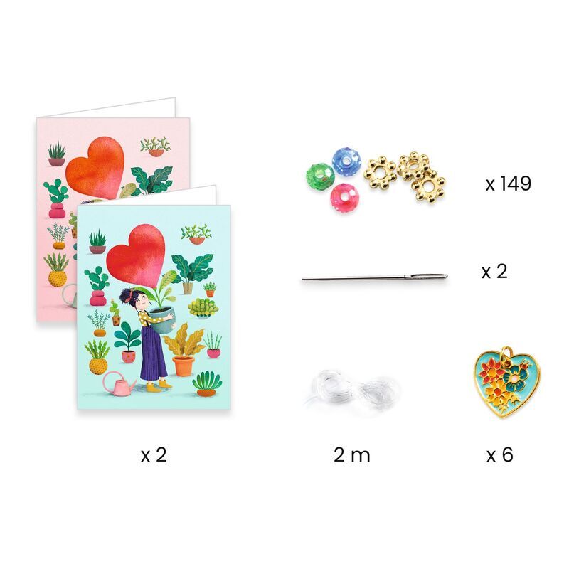 You & Me Heart Threading Beads Set