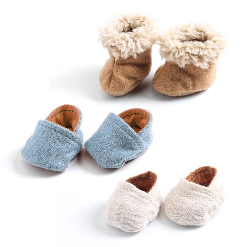 Baby Pomea 3 Pairs of Doll's Slippers