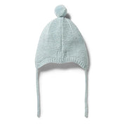 Knitted Cable Bonnet - Mint Fleck