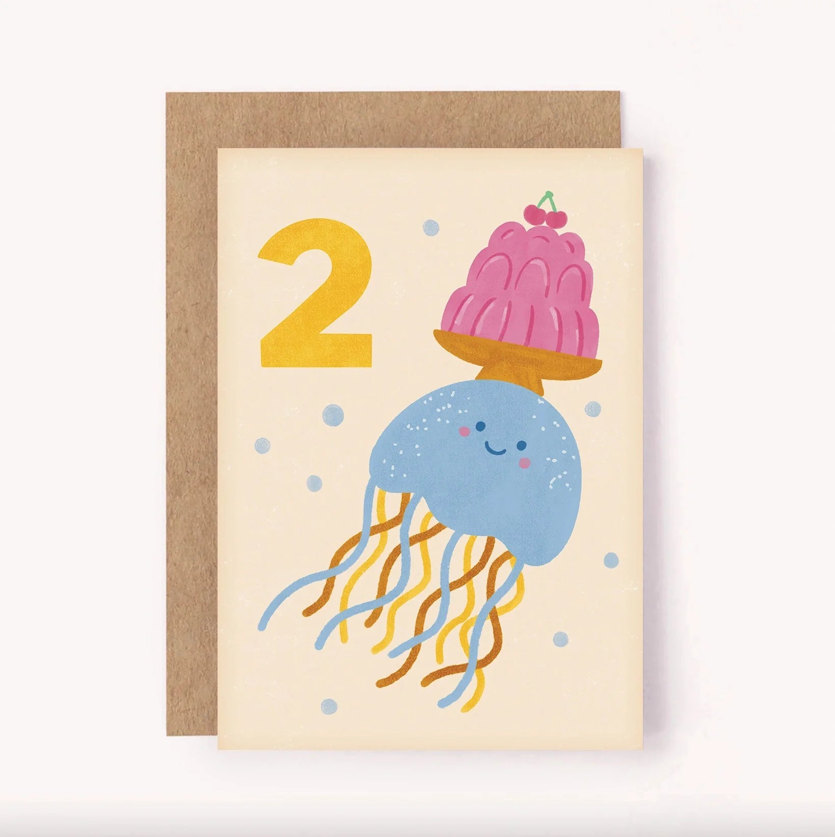 Greeting Birthday Card Age 2 Jellyfish