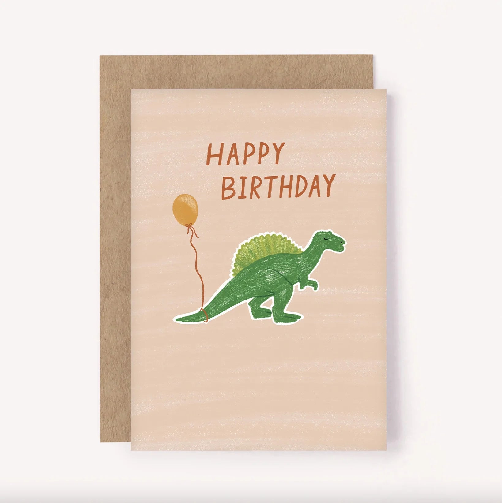 Greeting Birthday Card Dinosaur Balloon
