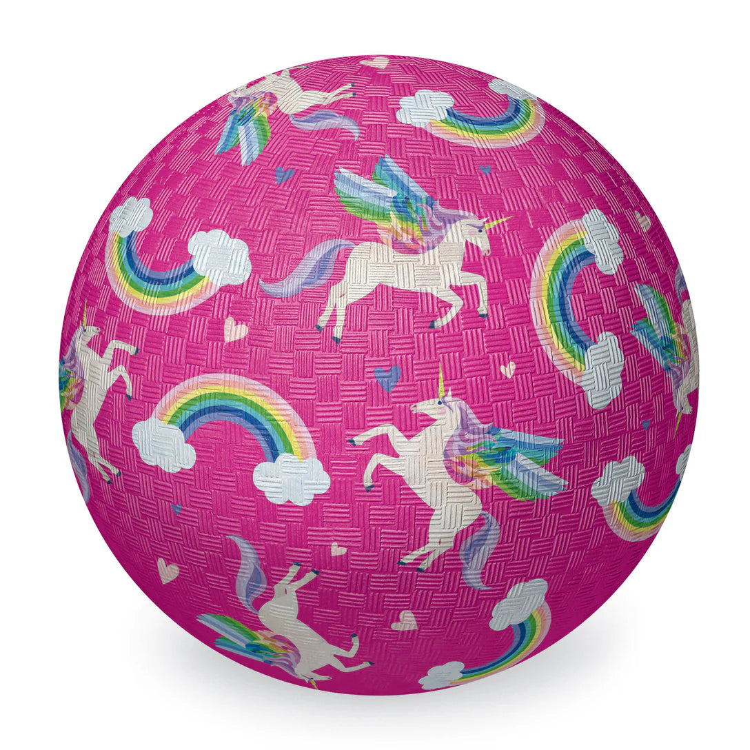 7” Playground Ball - Unicorn Rainbow