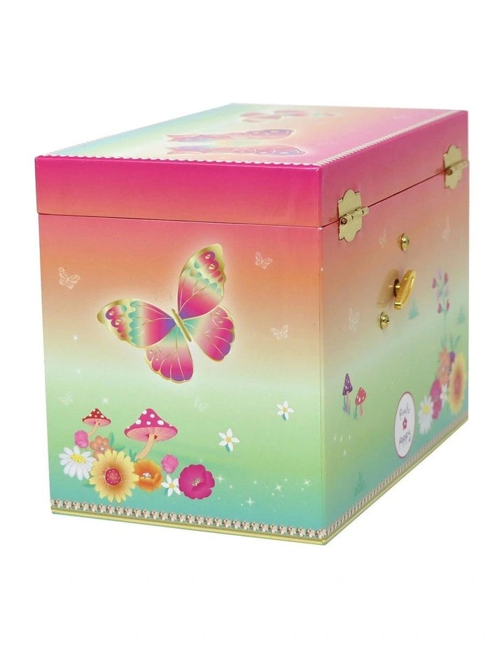 Rainbow Butterfly Medium Musical Jewellery Box