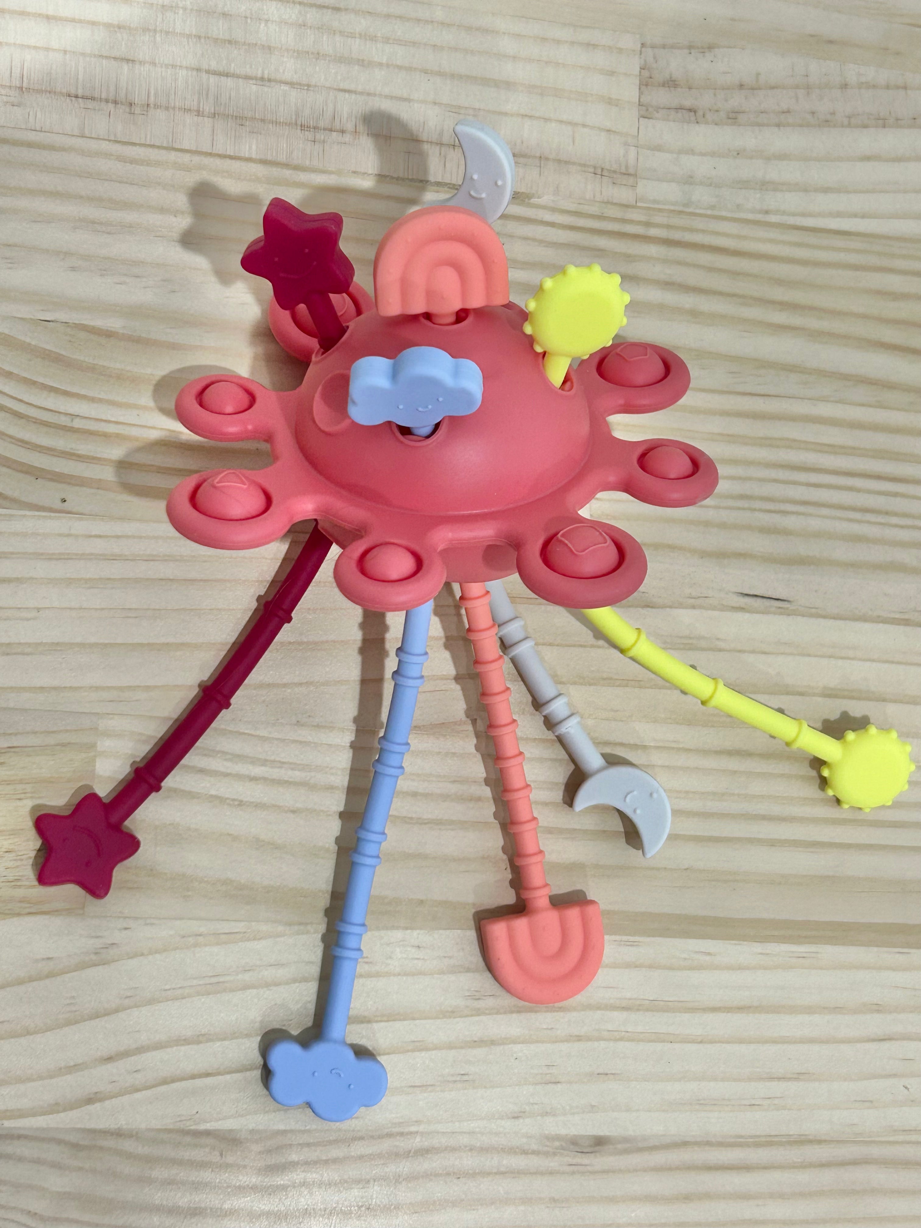 Silicone Zippy Toy - Coral Pink