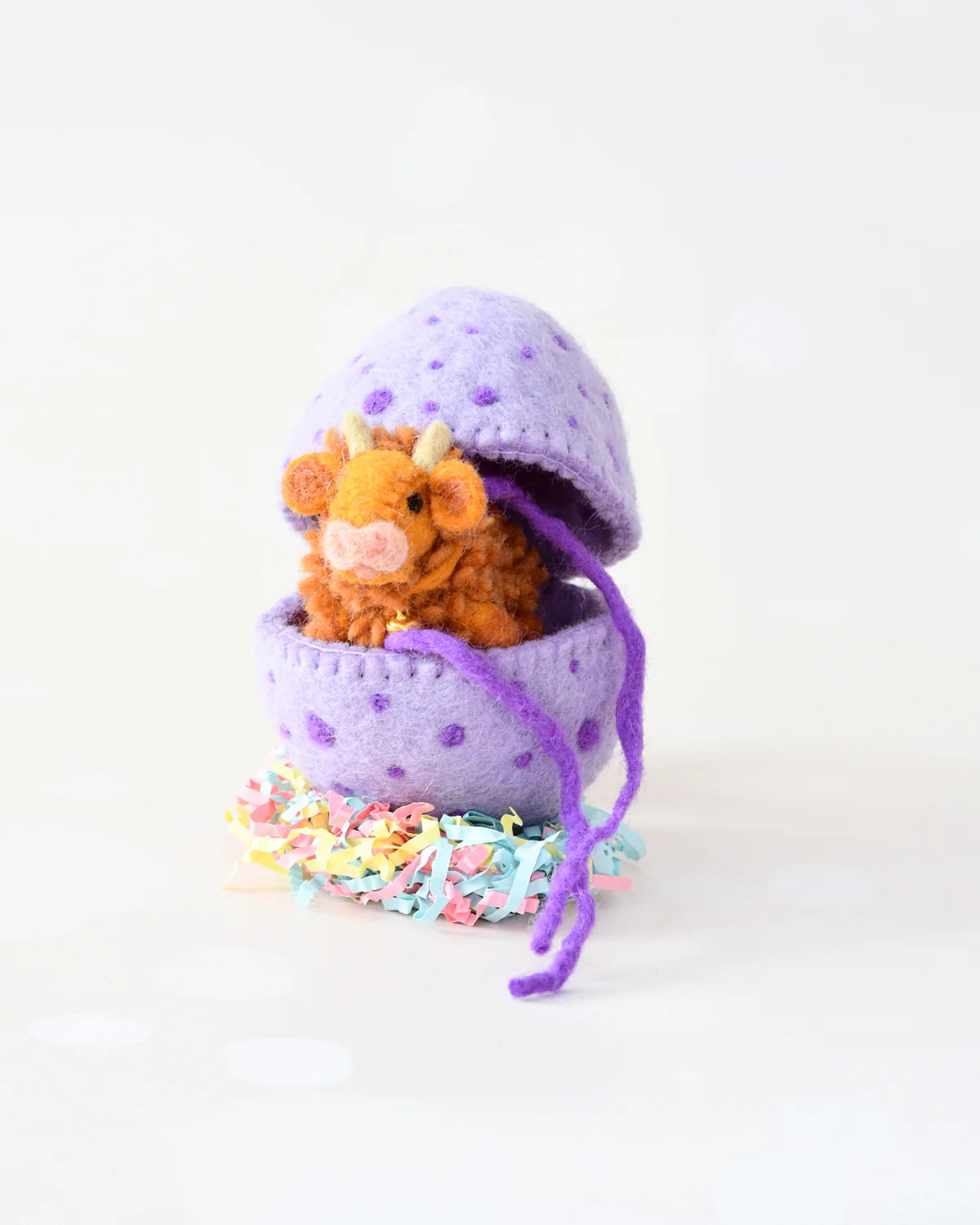 Felt Surprise Egg - Highland Cow