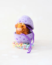 Felt Surprise Egg - Highland Cow