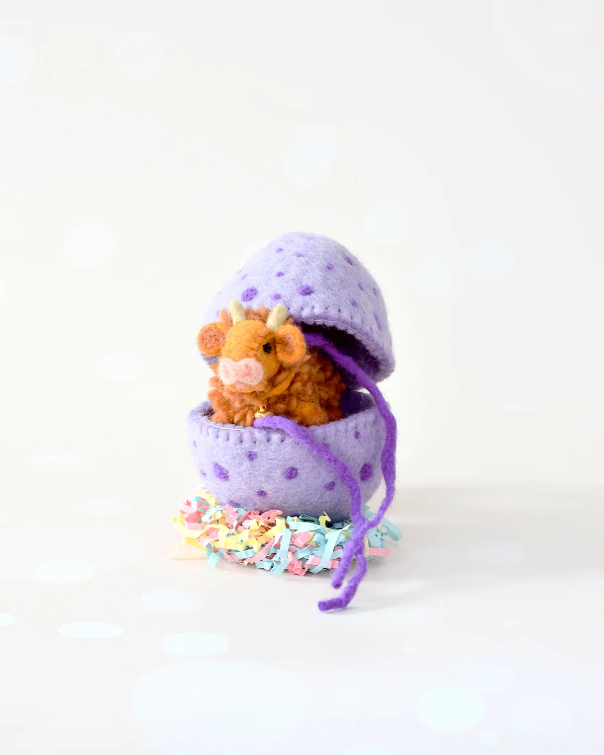 Felt Surprise Egg - Highland Cow