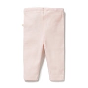 Organic Stripe Rib Legging - Cantaloupe