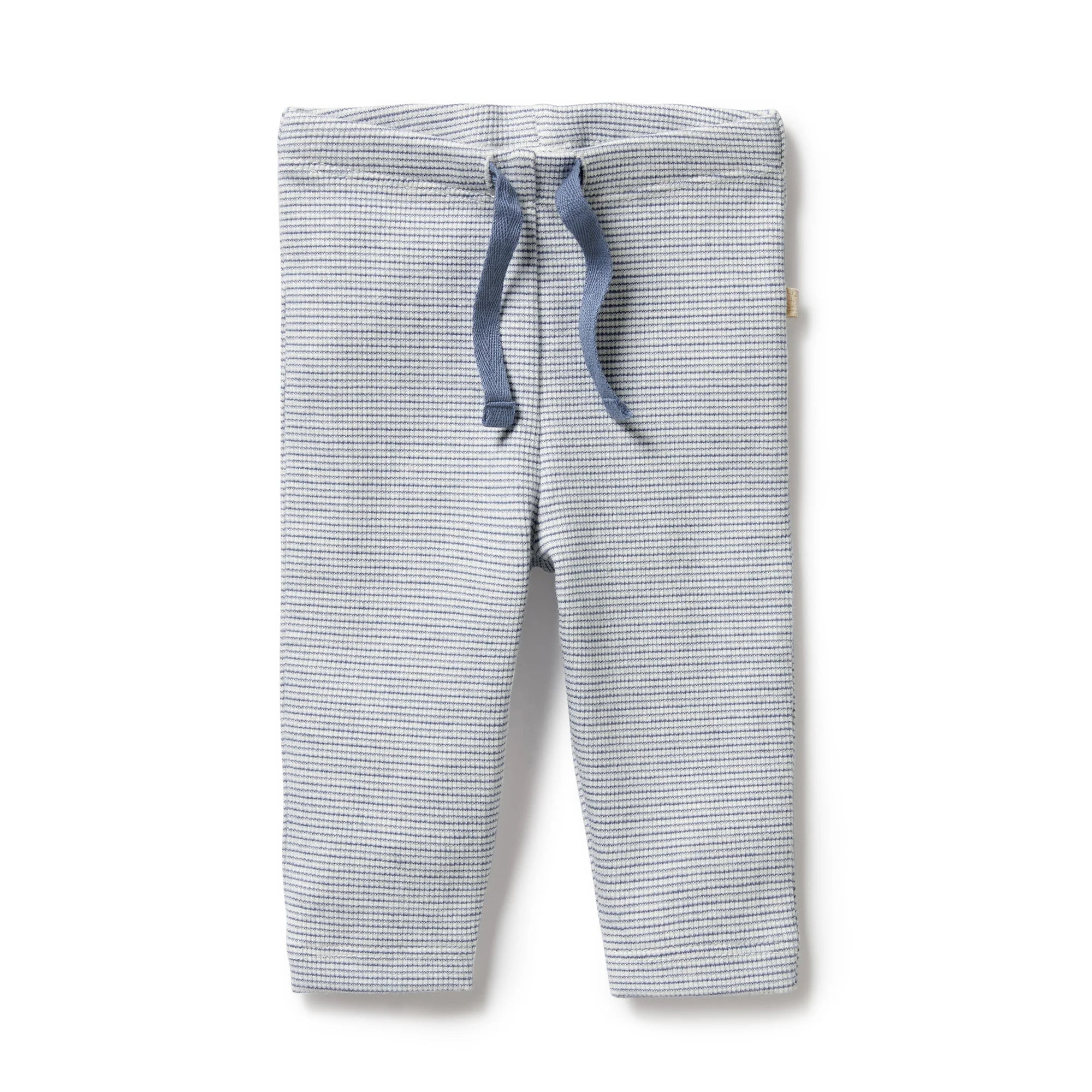 Organic Stripe Rib Legging - Rain Drop