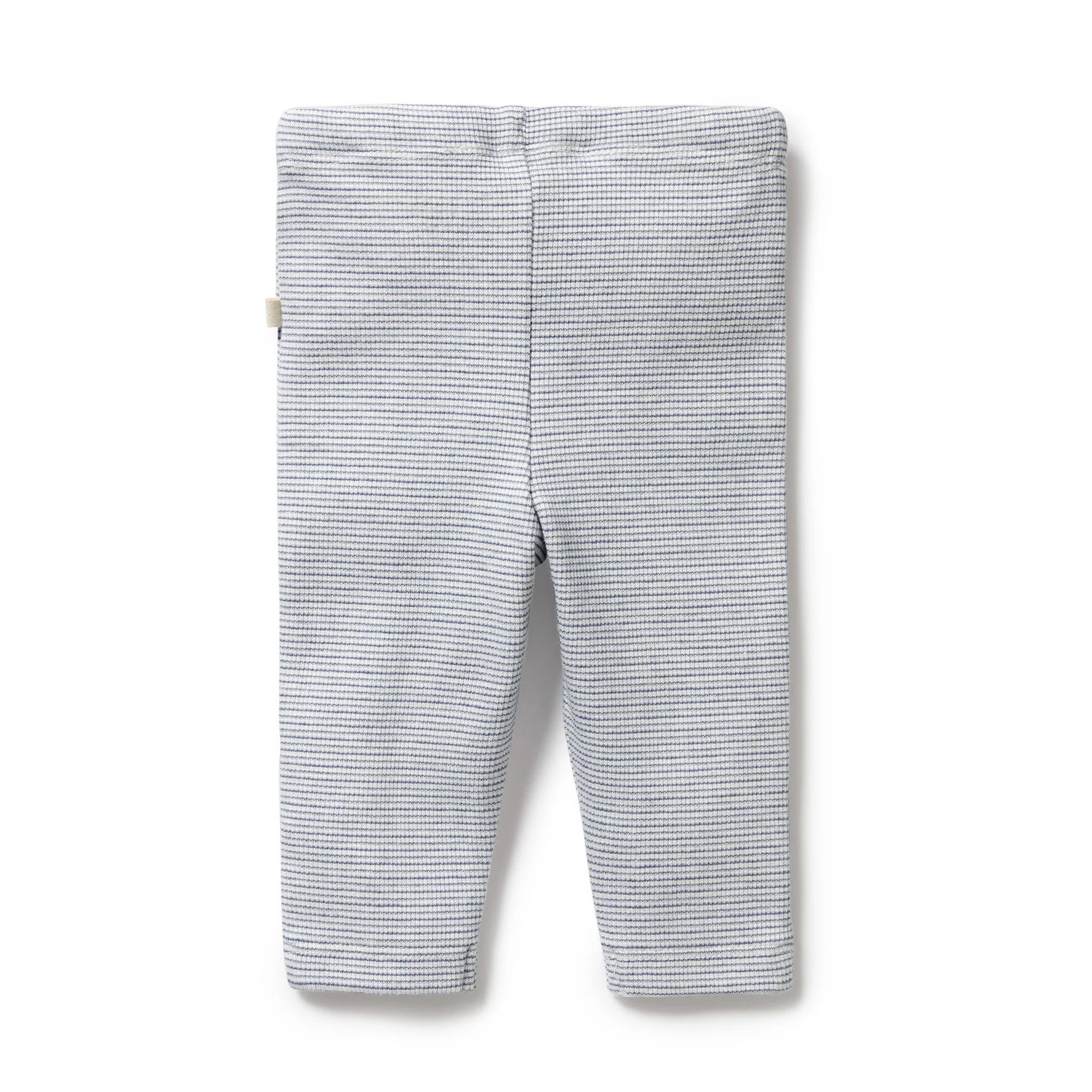 Organic Stripe Rib Legging - Rain Drop