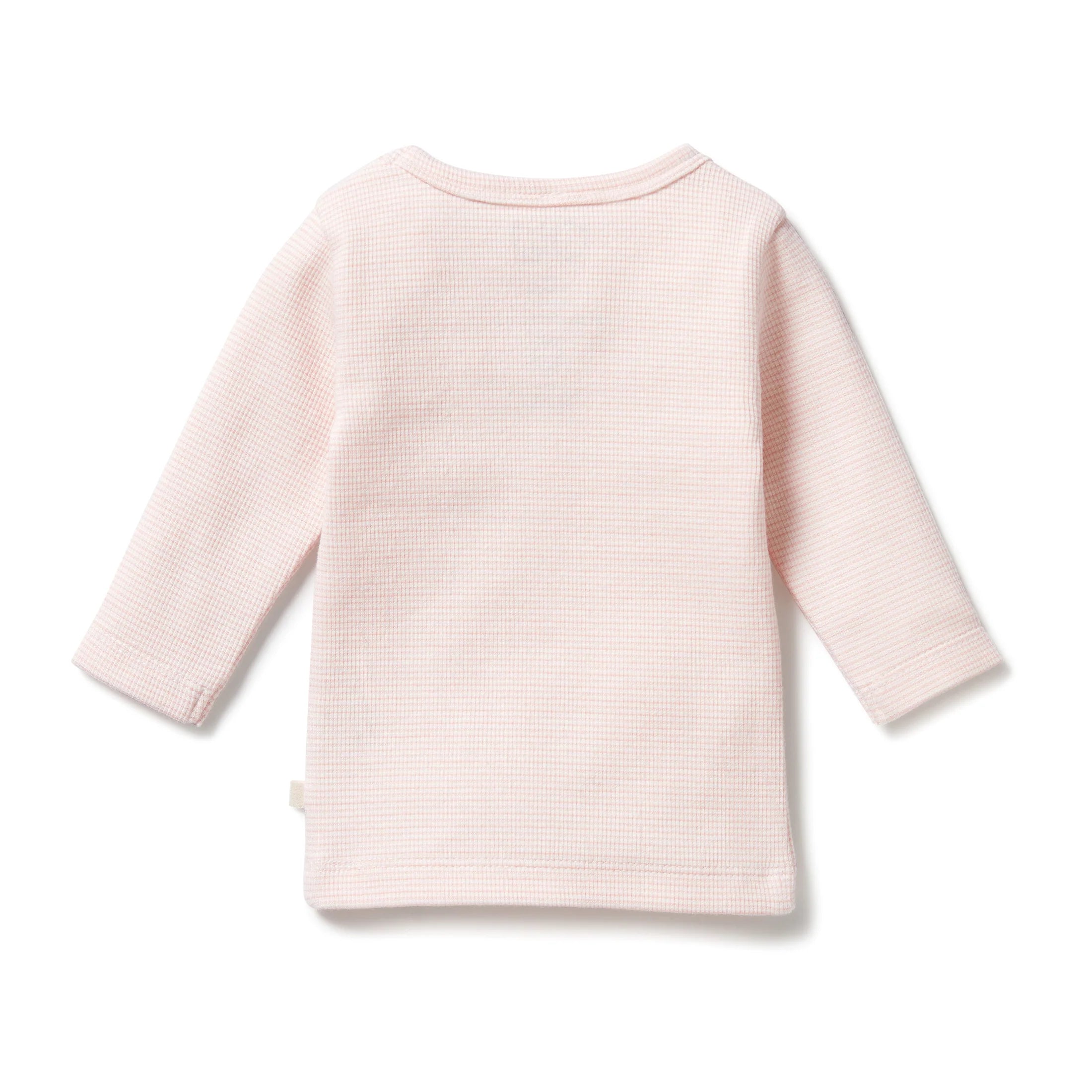 Organic Stripe Rib Long Sleeved Top - Cantaloupe