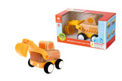 Wooden Friction Truck - Digger with Sound and Light