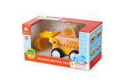 Wooden Friction Truck - Digger with Sound and Light