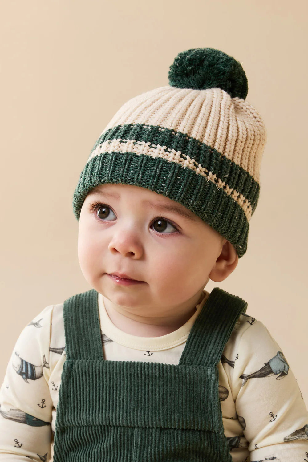 Clover Organic Knitted Stripe Hat