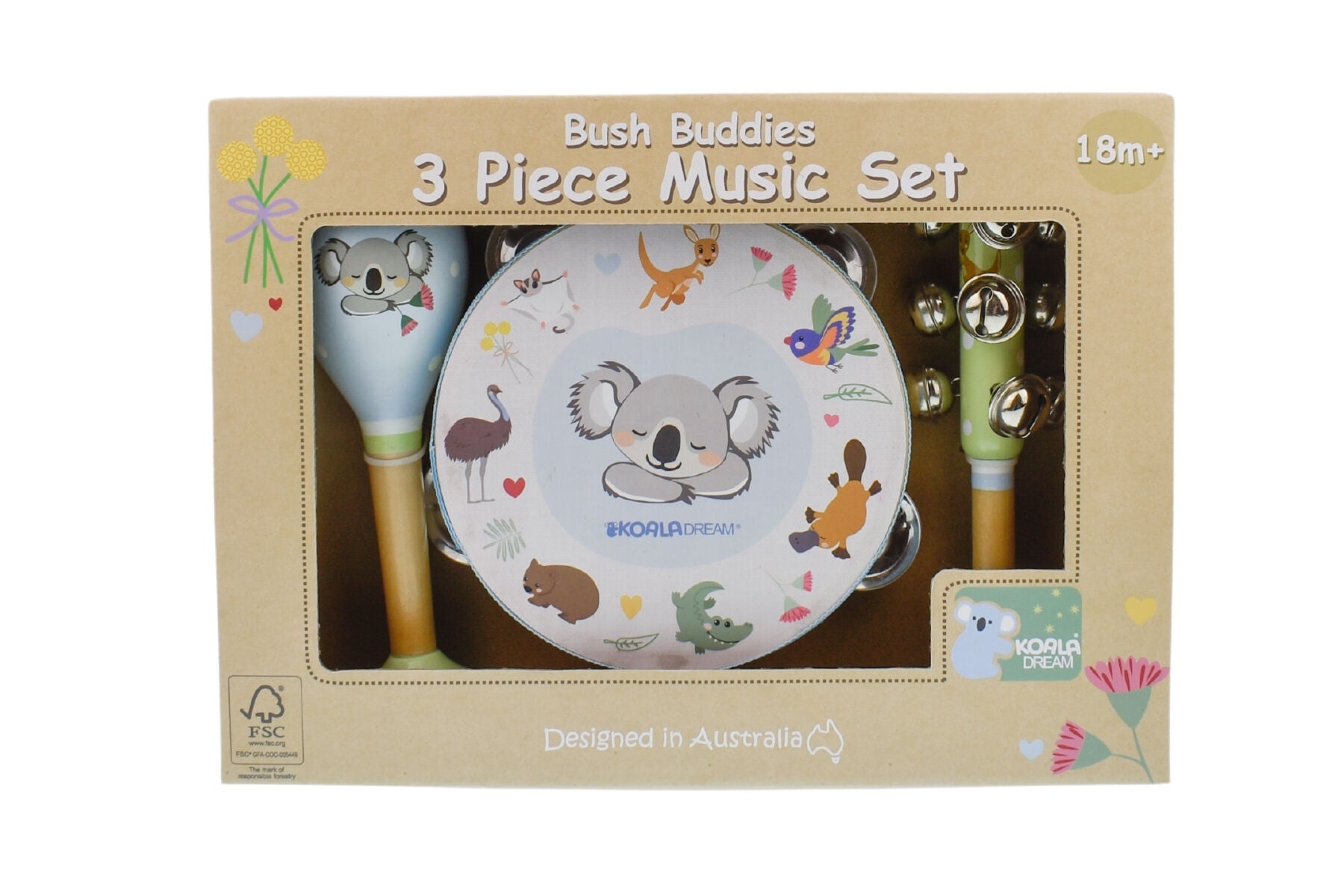 Bush Buddies Australian Animals 3pc Musical Set