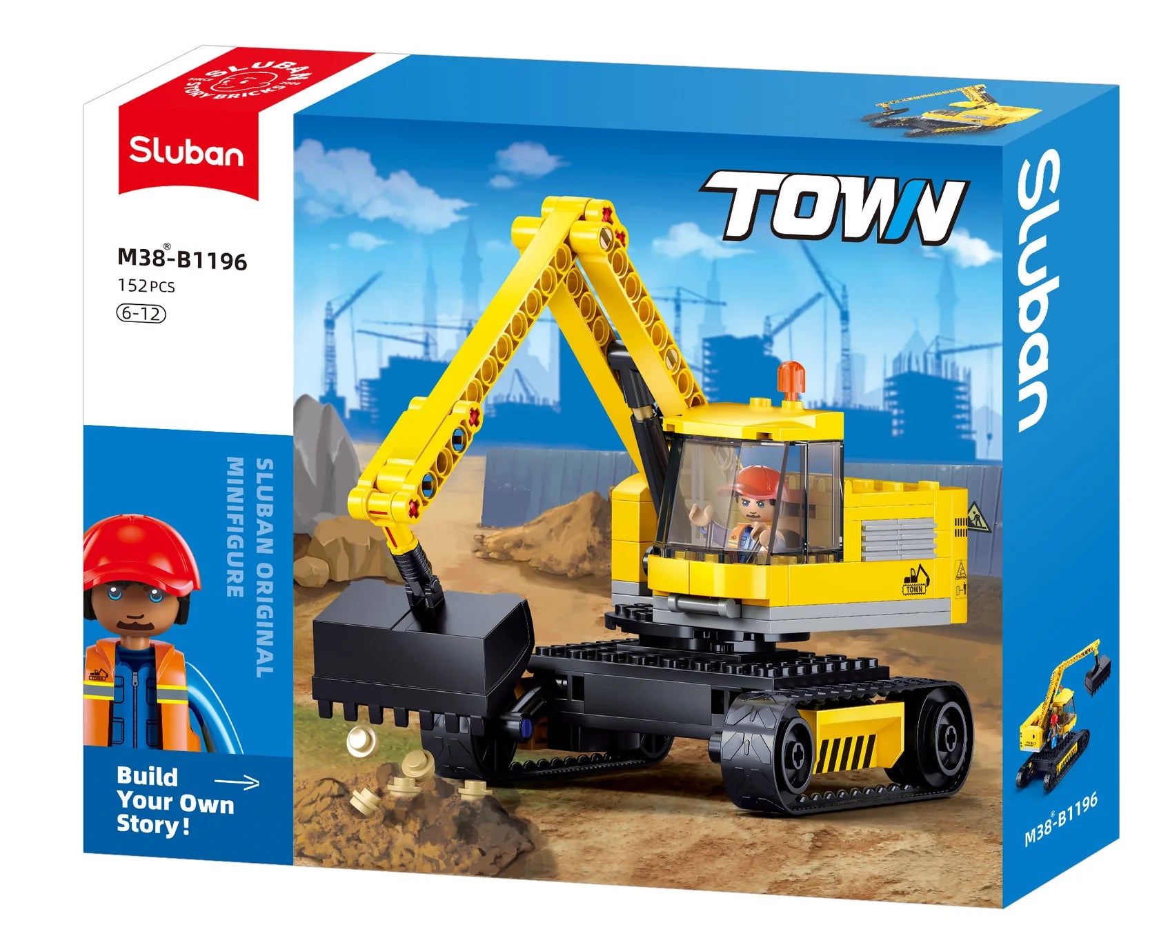 B1196 - TOWN EXCAVATORS - 152 PCS C32