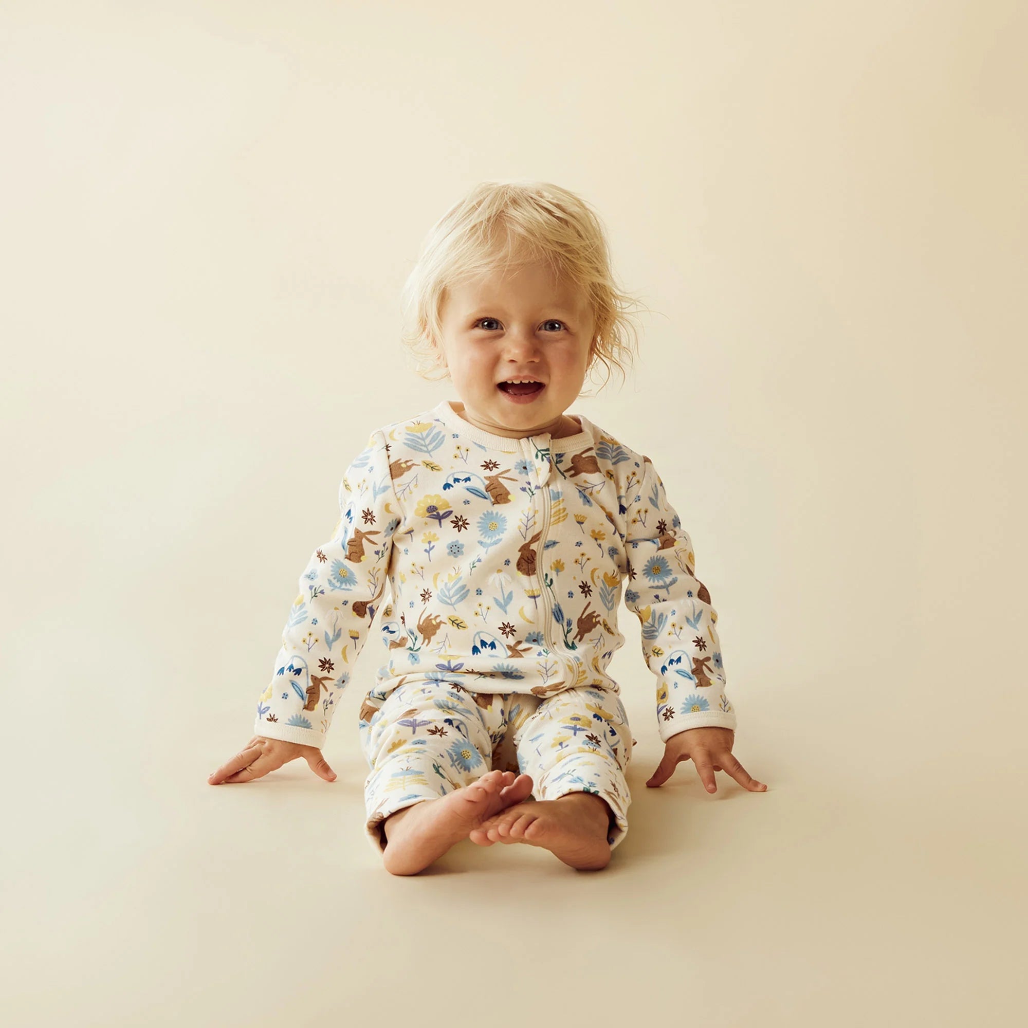 Daisy Mae Organic Zipsuit with Feet