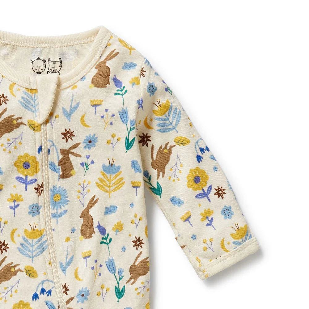 Daisy Mae Organic Zipsuit with Feet