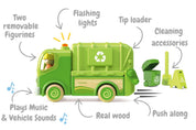 Wooden Recycle Truck with Sound and Light