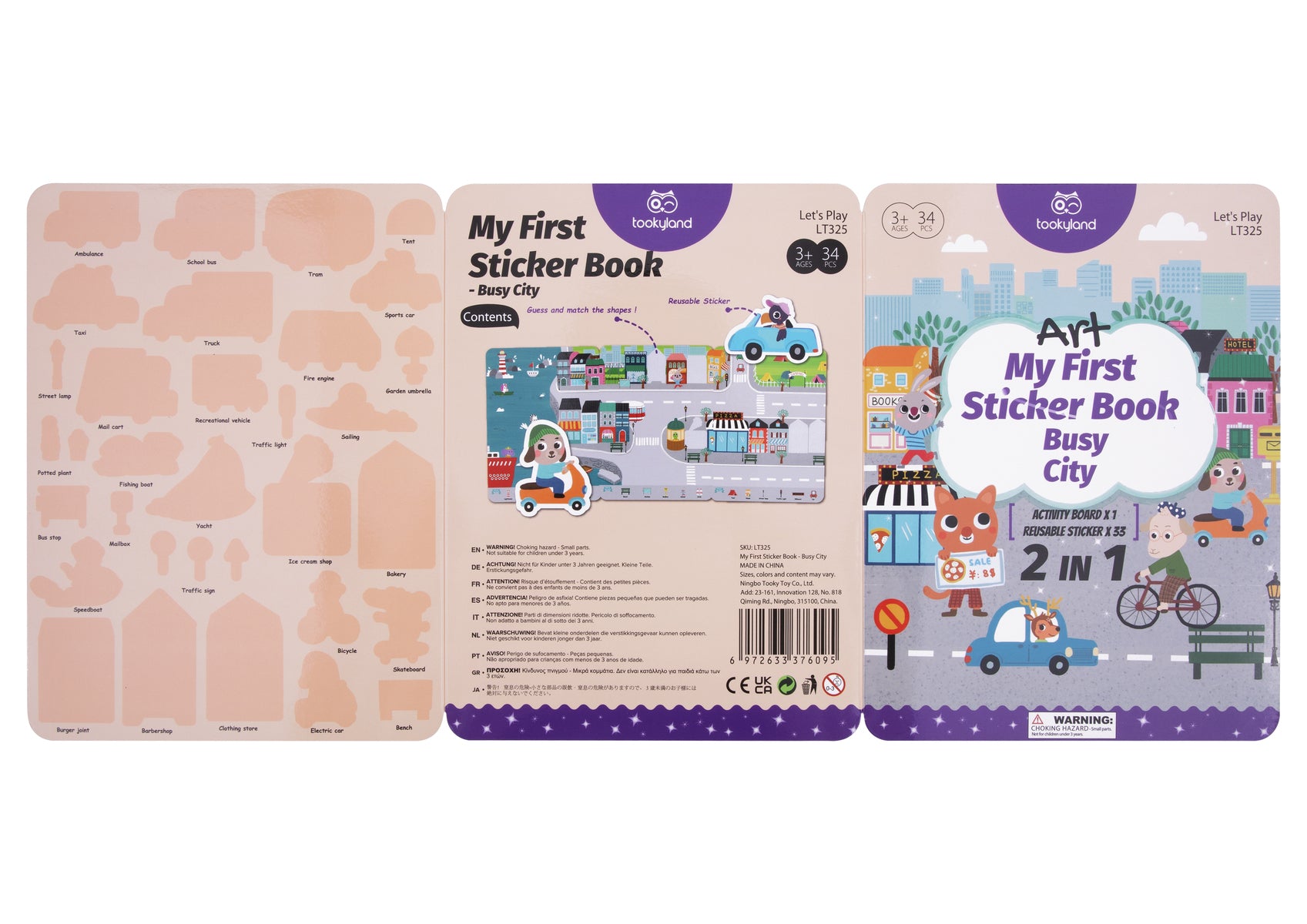 Silicone Sticker Book - Busy City