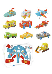 3D Paper Model Vehicles Craft Kit