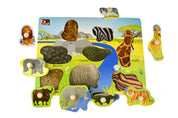 2 in 1 Wild Animal Peg Puzzle