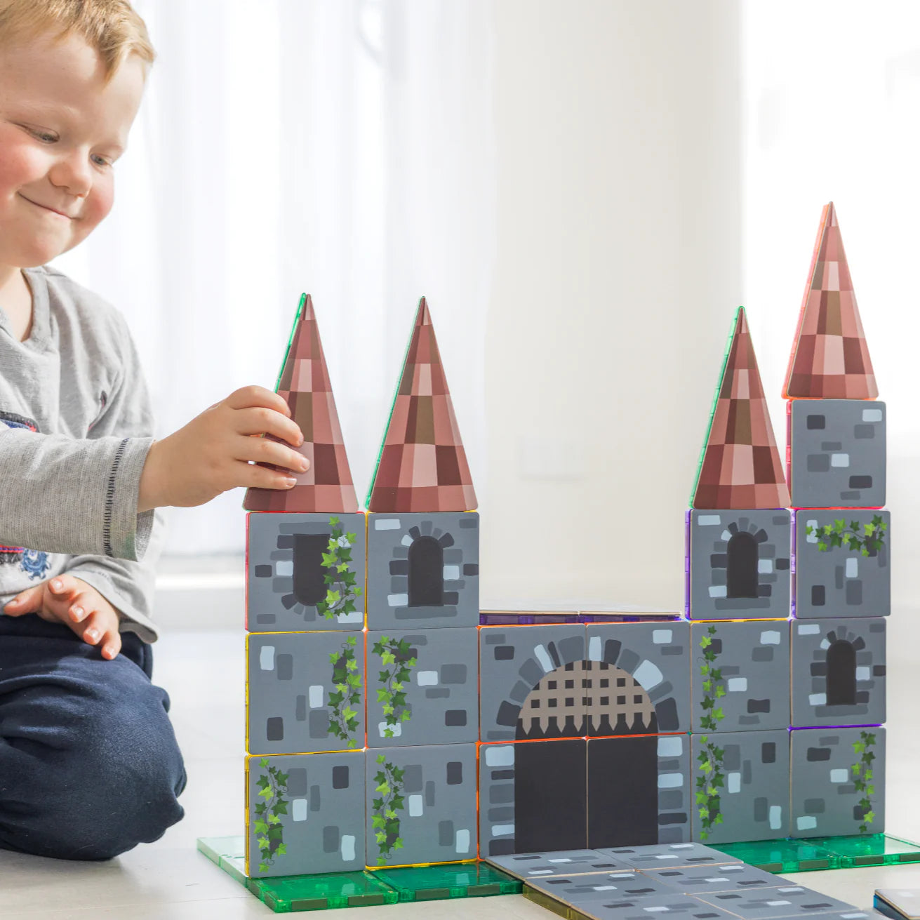 Magnetic Tile Topper - Castle Pack 40pc