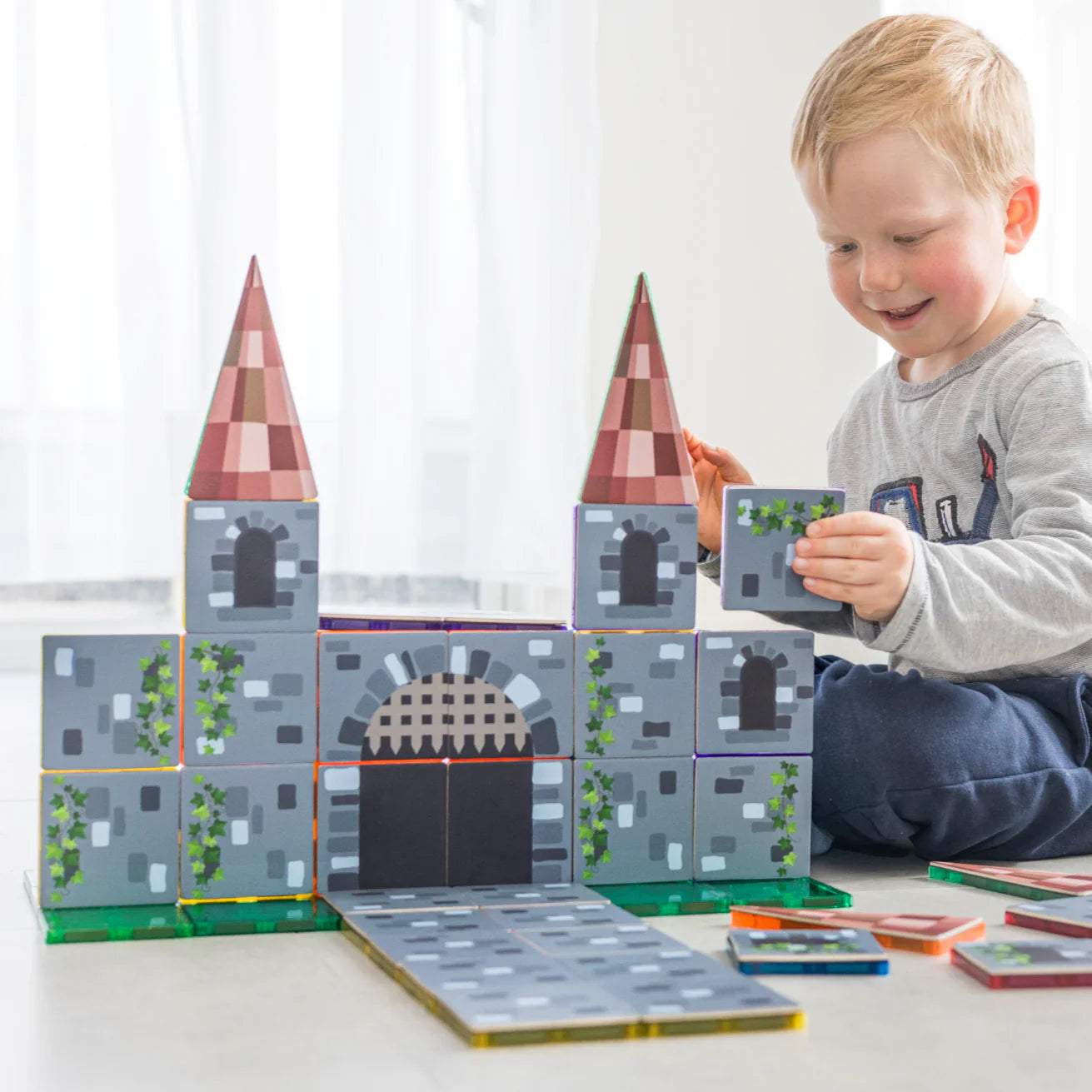 Magnetic Tile Topper - Castle Pack 40pc