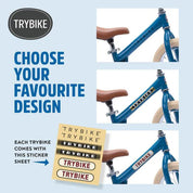 Trybike Steel- 2 in 1 Balance Bike Vintage Blue Matte