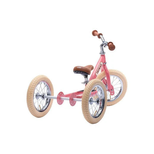 Trybike Steel 2 in 1 Balance Bike Vintage Pink Matte