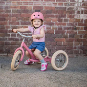 Trybike Steel 2 in 1 Balance Bike Vintage Pink Matte